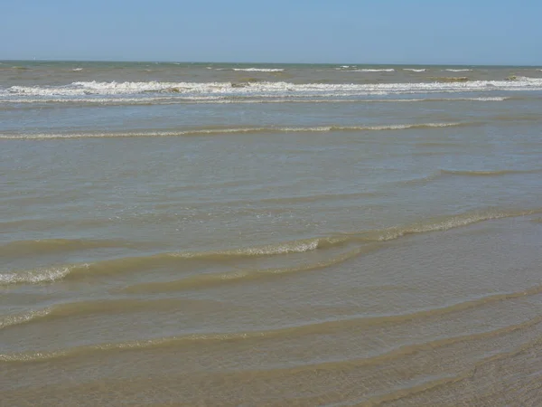 Pláž Haan Belgickém Pobřeží Severního Moře — Stock fotografie