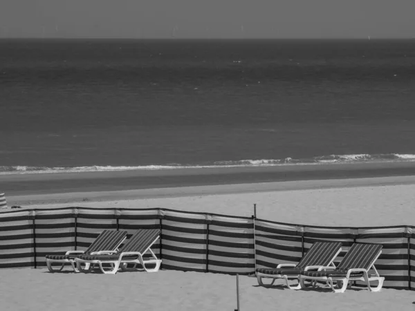 Belçika Nın Kuzey Sahilindeki Haan Plajı — Stok fotoğraf