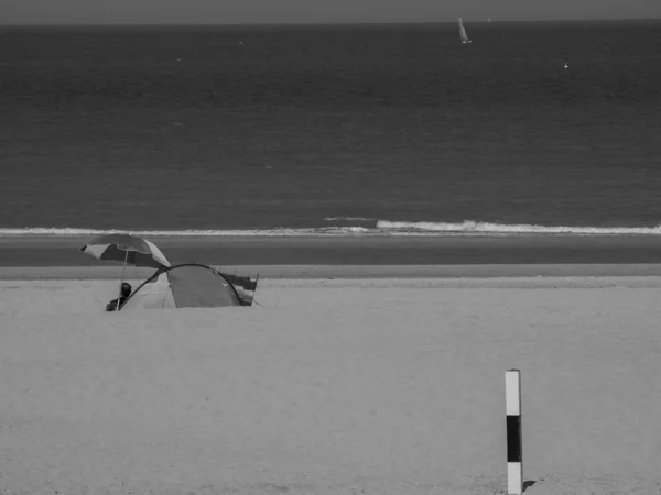 位于比利时北海岸的德哈安海滩 — 图库照片