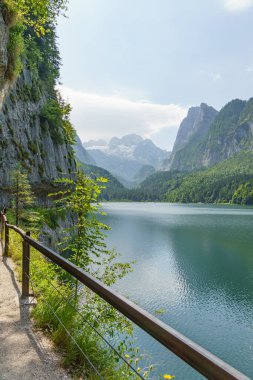 Szkammergut 'ta Gosau yakınlarındaki Avustralya Alplerinde yaz zamanı.