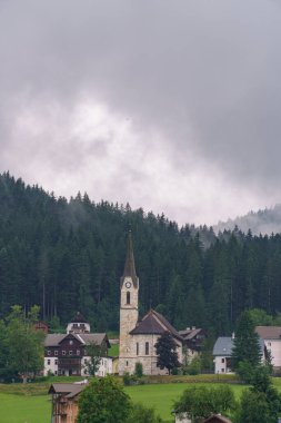 Szkammergut 'ta Gosau yakınlarındaki Avustralya Alplerinde yaz zamanı.