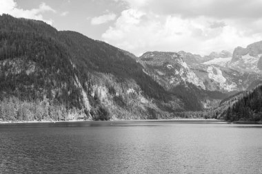 Szkammergut 'ta Gosau yakınlarındaki Avustralya Alplerinde yaz zamanı.
