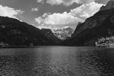 Szkammergut 'ta Gosau yakınlarındaki Avustralya Alplerinde yaz zamanı.
