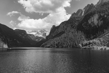 Szkammergut 'ta Gosau yakınlarındaki Avustralya Alplerinde yaz zamanı.