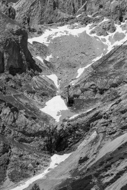 Szkammergut 'ta Gosau yakınlarındaki Avustralya Alplerinde yaz zamanı.
