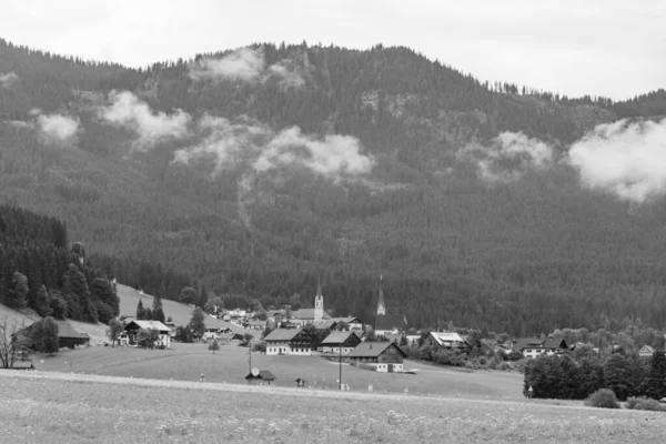 Letní Čas Rakouských Alpách Gosau — Stock fotografie