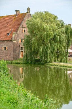 Alman Muensterland 'ındaki Raesfeld' in odl kalesi.