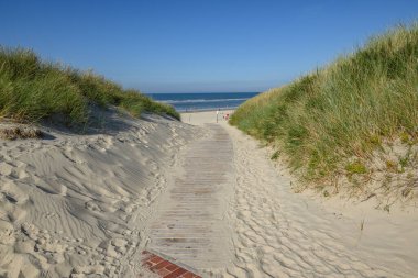 Langeoog plajında yaz zamanı