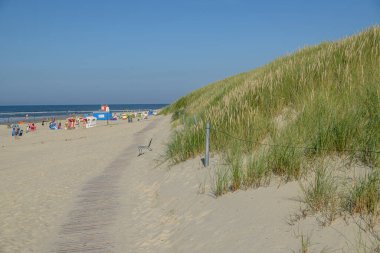 Langeoog plajında yaz zamanı