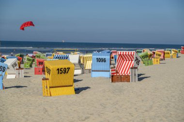 Langeoog plajında yaz zamanı
