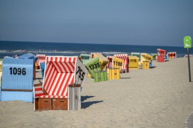 Langeoog plajında yaz zamanı