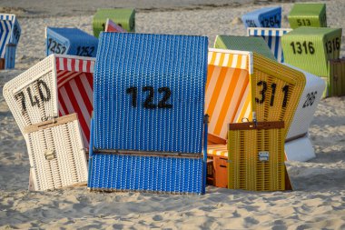 Langeoog plajında yaz zamanı