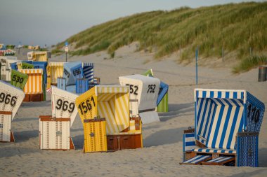 Langeoog plajında yaz zamanı