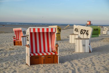 Langeoog plajında yaz zamanı