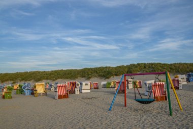 Langeoog plajında yaz zamanı