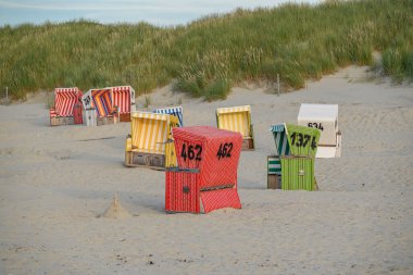 Langeoog plajında yaz zamanı