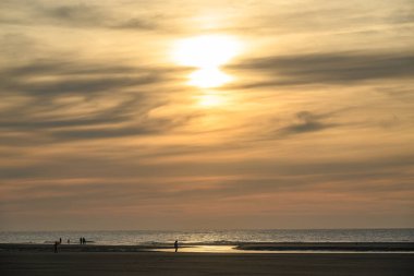 Langeoog plajında yaz zamanı