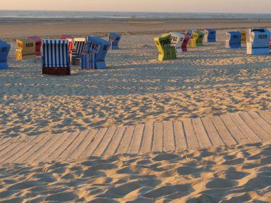 Langeoog adasının plajı.