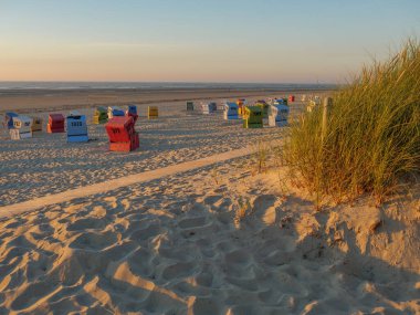 Langeoog adasının plajı.