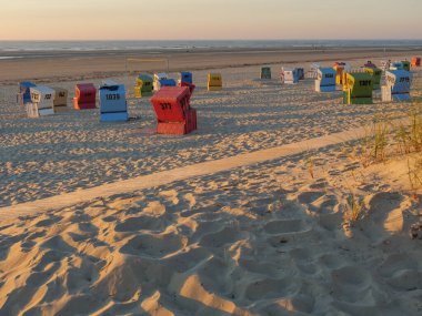 Langeoog adasının plajı.
