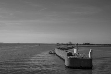 Langeoog adasının plajı.