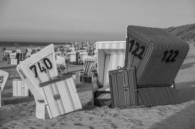 Langeoog adasının plajı.