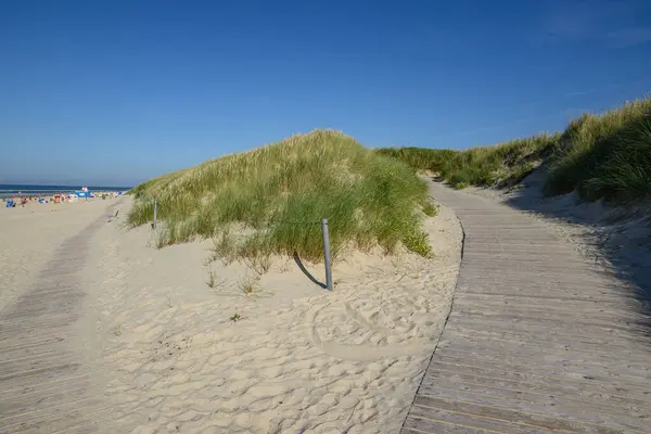 Plaża Wyspie Langeoog Niemczech — Zdjęcie stockowe