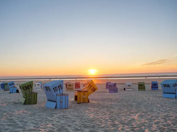 Langeoog adasının plajı.