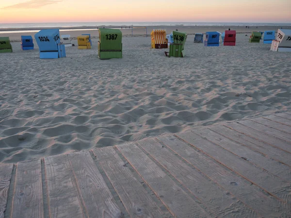 Langeoog adasının plajı.