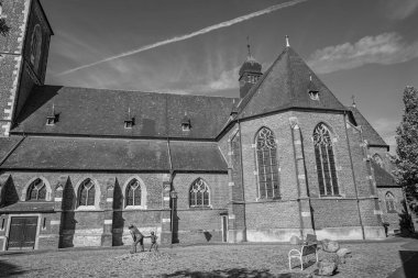 Ramsdorf köyü ve Westphalia 'daki aa nehri.