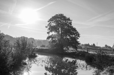 Sabahın erken saatlerinde Westphalia 'da bir nehirde