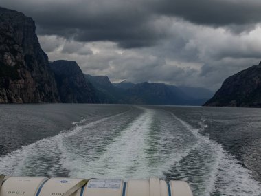 ship cruise in the norwegian fjords