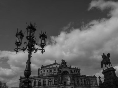 Almanya 'daki eski Dresden şehrinde.