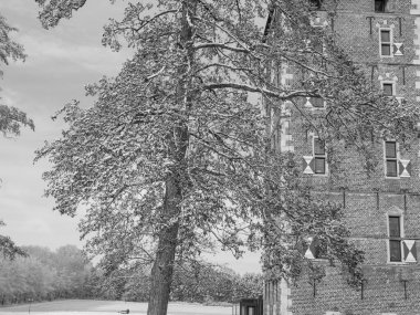 Raesfeld Kalesi 'nde kış mevsimi