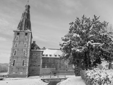 Raesfeld Kalesi 'nde kış mevsimi