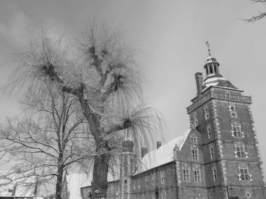 Raesfeld Kalesi 'nde kış mevsimi