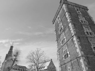 Raesfeld Kalesi 'nde kış mevsimi