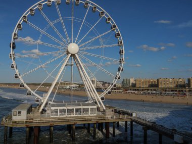 Scheveningen Hollanda 'nın kuzey denizinde