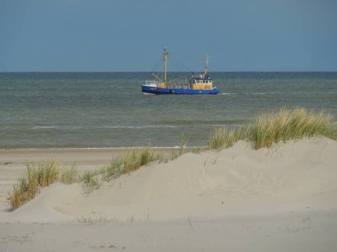 Hollanda 'nın kuzey denizindeki Ameland Adası