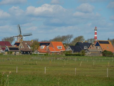 Hollanda 'nın kuzey denizindeki Ameland Adası