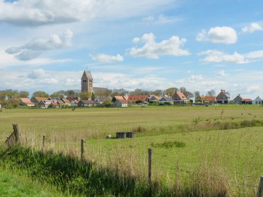 Hollanda 'nın kuzey denizindeki Ameland Adası