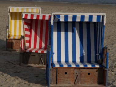 Langeoog adasının plajı.