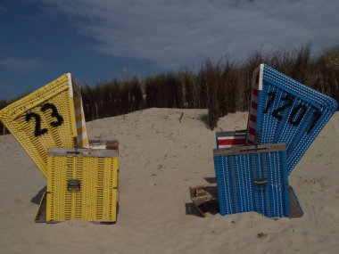 Langeoog adasının plajı.