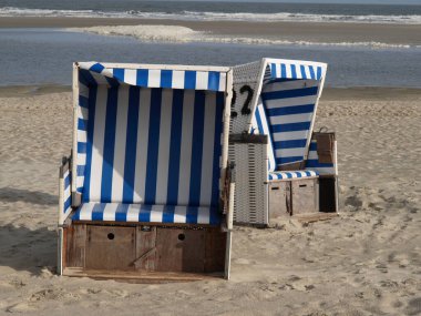 the beach of Langeoog island clipart