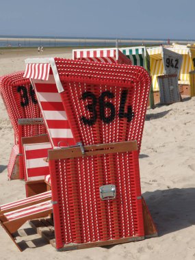 Langeoog adasının plajı.