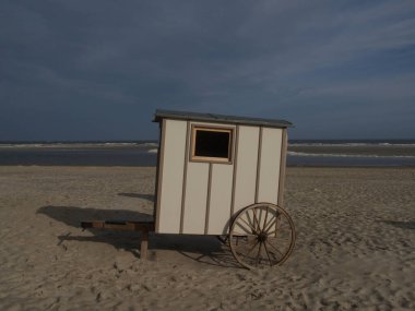 Langeoog adasının plajı.