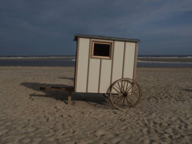 Langeoog adasının plajı.