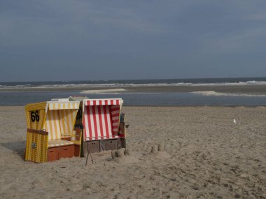 Langeoog adasının plajı.