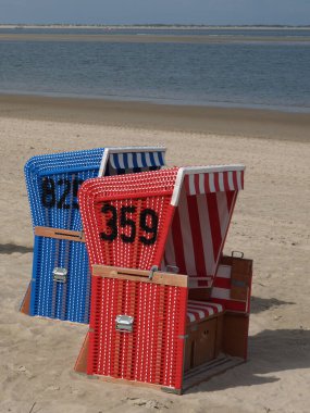 Langeoog adasının plajı.