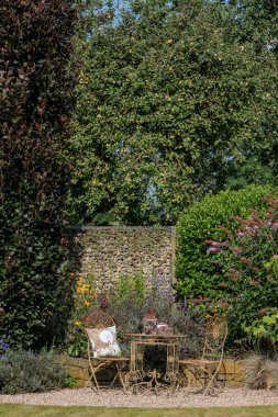 Alman Muensterland 'inde bir bahçede yaz zamanı